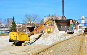 Gypsum conveyors.