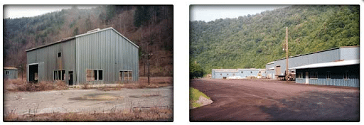 Before and after images of West River Conveyors' facilities.
