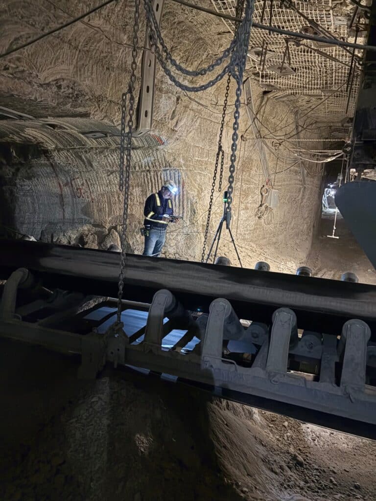 Underground mining conveyor operating with new electrical and controls integration